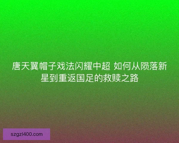 唐天翼帽子戏法闪耀中超 如何从陨落新星到重返国足的救赎之路